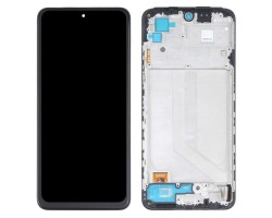Kijelző érintőpanel Xiaomi Redmi Note 10 4G (Note 10s) (lcd, érintőpanel, átvezető fóliával előlap kerettel) fekete